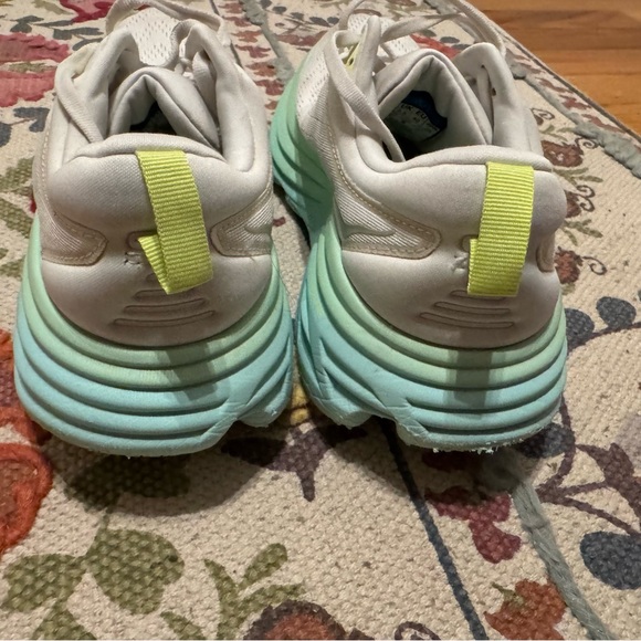 Hoka Women's White and Mint Athletic Shoes - Picture 7 of 11